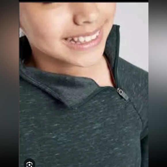 ATHLETA GIRL Crazy Cozy Karma Wrap SZ XXL/16 Abyss Heather Fleece Pullover - Picture 3 of 11